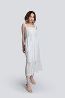 AKOSEE - Original Gabriella Tiered Sundress in White