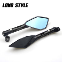 LANZHAO - Original For Kawasaki Z900 Z900RS Z800 Z1000 Motorcycle Accessories CNC Aluminum Rear View Mirrors Blue Glass Green Black Gold Red Orange