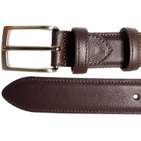 30 Mm Sartorial Fine-Grained Leather Belt Brown