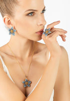 Original Forget Me Not Flower Earring Gold