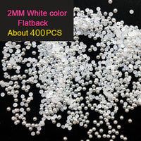 2mm/3mm/4mm/5mm/6mm ABS Imitation Pearls Half Round Flatback Beads Beige Nail Art DIY Decoration Makeup Tools