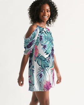 Women's Island Life Open Shoulder A-Line Dress