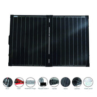 ACOPOWER PTK 100W Portable Solar Panel Kit Briefcase, With 20A Waterproof Charge Controller