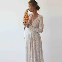 BLUSHFASHION - Original Bestseller Vintage Style Long Sleeves Lace Wedding Dress #1258