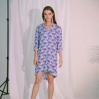 AKOSEE - Original Storge Shirt Dress in Blue Biro