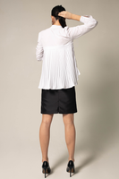 LE REUSSI - Original Stylish Pleated Blouse in White