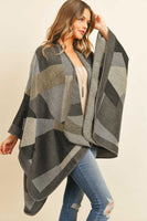 Hdf3149br - Brown Abstract Pattern Open Front Kimono