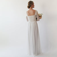 BLUSHFASHION - Original Square Neckline Wedding Dress #1231