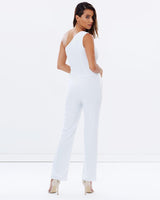 SKIVA - Original One Shoulder Pantsuit - White