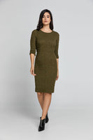 CONQUISTA FASHION - Original Khaki Jacquard Dress