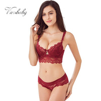 Varsbaby Sexy Lingerie Lace Padded Bra 5 Breasted Push Up Women Underwear Sets a B C D Cup