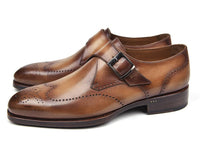 Paul Parkman Wingtip Single Monkstraps Brown & Camel (ID#98F54-BRW)