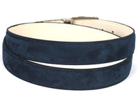 PAUL PARKMAN Men's Navy Suede Belt (ID#B06-NAVY)