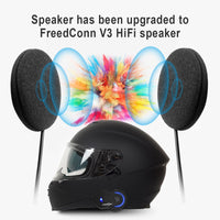 FREEDCONN - Original 2PCS FreedConn T-Max E/C Motorcycle Bluetooth Helmet Intercom Headset 6 Riders Group Talking FM Radio Waterproof Interphone