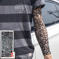 1pc Hot Sale Tattoo Sleeve  Styles Elastic Fake 100%nylon Arm Stocking Beloved Girl Buddha Wolf Dragon Design Halloween Cool Men