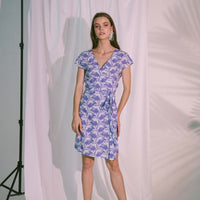 AKOSEE - Original Pragma Wrap Dress in Blue Biro