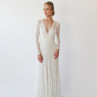 BLUSHFASHION - Original Wrap  Mermaid Wedding Dress #1239