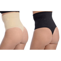 BODY BEAUTIFUL SHAPEWEAR - Original Seamless Hi-Waist Shaper With Thong Bottom - 2 Pack