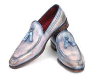 Paul Parkman Tassel Loafers Lila Hand-Painted (ID#083-LIL)