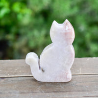 Pink Amethyst Sitting Cats