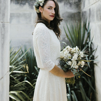 BLUSHFASHION - Original Ivory Lace Wedding Maxi Skirt #3021