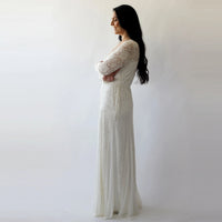 BLUSHFASHION - Original Curvy  Long Sleeves Lace  Bohemian  Dress #1239