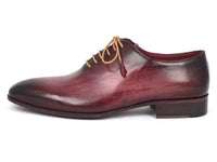 Paul Parkman Men's Burgundy Wholecut Plain Toe Oxfords (ID#DS65BUR)