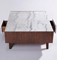 Vera Wood & Marble Coffee Table