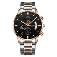 NIBOSI Mens Watches Luxury Top Brand Gold Watch Men Relogio Masculino Automatic Date Watch Quartz Luminous Calendar Wristwatch