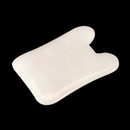 Natural White Jade Guasha Board Massager Tool Crystal Energy Stone Traditional Scraper Mat for Body Back Neck Health Massage