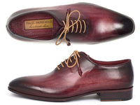 Paul Parkman Men's Burgundy Wholecut Plain Toe Oxfords (ID#DS65BUR)