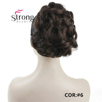 StrongBeauty Short Curly Clip in Claw Ponytail Hair Extension Synthetic Hairpiece 80g With a Jaw/Claw Clip