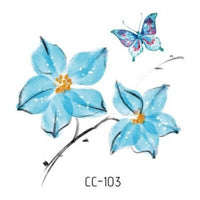 Mini Body Art Waterproof Temporary Tattoos for Women Flower Design Flash Tattoo Sticker CC6034