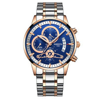 NIBOSI Mens Watches Luxury Top Brand Gold Watch Men Relogio Masculino Automatic Date Watch Quartz Luminous Calendar Wristwatch