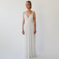 BLUSHFASHION - Original Wrap Straps  Wedding Dress With Chiffon Mesh  #1262