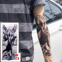 1pc Hot Sale Tattoo Sleeve  Styles Elastic Fake 100%nylon Arm Stocking Beloved Girl Buddha Wolf Dragon Design Halloween Cool Men