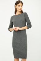 CONQUISTA FASHION - Original Grey Fitted Knit Dress