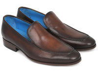 Paul Parkman Perforated Leather Loafers Brown (ID#874-BRW)