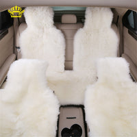 ROWNFUR - Original Car Seat Cover 100% Natural Fur Australian Sheepskin Universal Size,1PCS,Long Hair for Car Lada Granta Kalina Priora Bmw Toyota