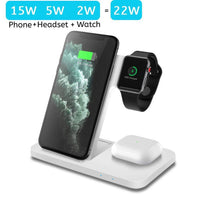 25W Qi Wireless Charger for iPhone 13 12 11 Pro X XS MAX XR Fast Wireless Charging 4 in 1 Stand for Airpods Pro Apple Watch 7 6