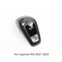 Gear Shift Knob Decoration Cover Trim for Porsche Panamera 971 2018-2019 Cayenne 9YA 2017-2019 Carbon Fiber Interior Replace