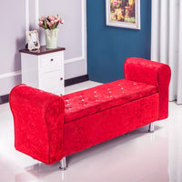 Multifunctional Storage Stool Chair Bedroom Bed End Stool Storage Bench Fabric Shoe Bench Household Sofa Bench Pouf Taburete