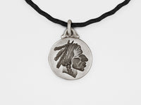 Original Native American Chief Pendant in Sterling Silver