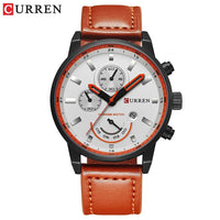 CURREN Men's Casual Sport Quartz Watch Mens Watches Top Brand Luxury Quartz-Watch Leather Military Watch Wrist Male Clock Drop