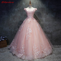 SHPITSA 'S STORE - Original 2020 Pink Lace Quinceanera Dresses Ball Gown Sweet 16 Puffy Masquerade Quinceanera Gown Prom Dresses for 15 Years