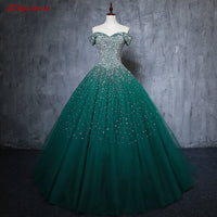 SHIPTSA - Original 2020 Ball Gown Long Green Quinceanera Dresses Masquerade 15 Sweet 16 Puffy Quinceanera Gown Prom Dresses for 15 Years