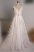 Original Boho Wedding Dresses Tulle Layers Real Photo A line Bohemia Beach Bridal Gown Drop Ship