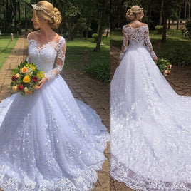 Original Vestido De Noiva Good Quality Lace Long Sleeves Wedding Dress 2022 With Real Picture Robe De Mariee