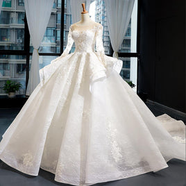 Original New Arrivals Gorgeous Long Sleeve Beading Lace Wedding Dress China Shop Online Vestido De Noiva Princesa Vestido Festa Casamento