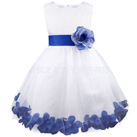 Original Princess Tulle Flower Girl Dress Bows Sashes Children First Communion Dress Ball Gown Wedding Party Dress Runway Show Pageant